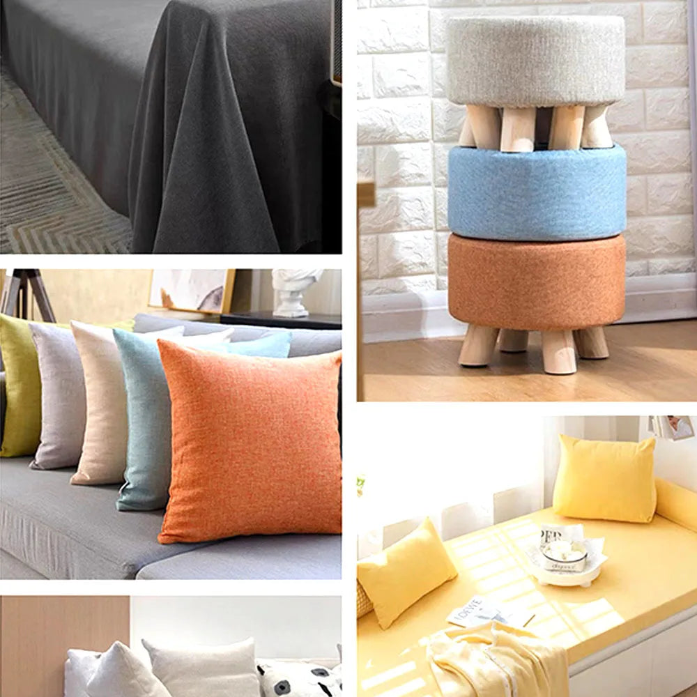 tissu chenille polyester uni antidérapant moderne confortable orange bleu gris jaune blanc ornemental bricolage