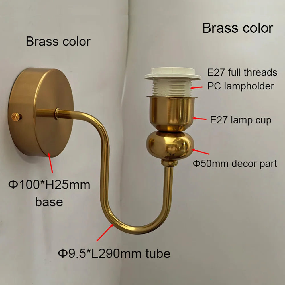 tube flexible or noir embout fileté m10 base circulaire lampe e27 moderne vis fixation