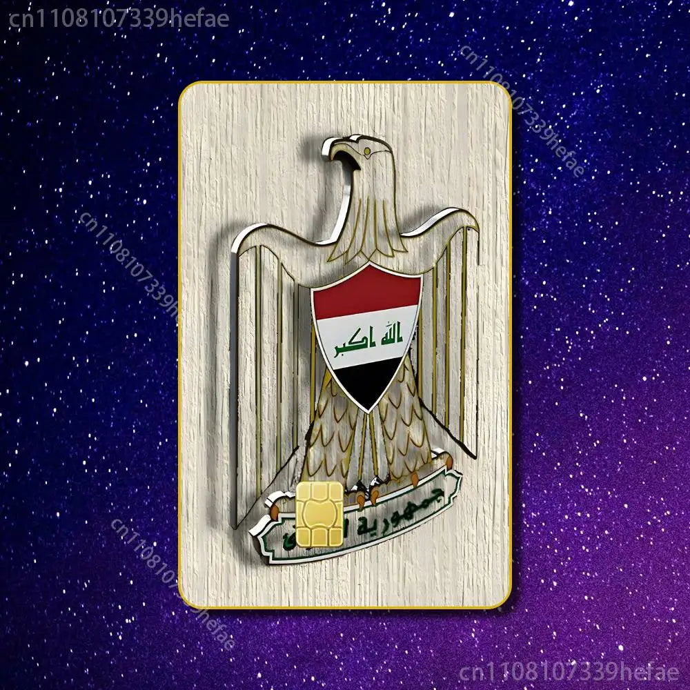 autocollant drapeau irakien aigle blason texte arabe républicain irak magasin carte