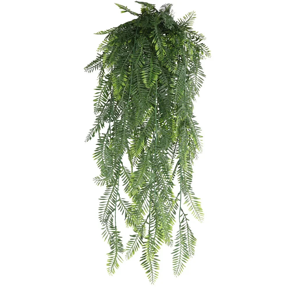 guirlande artificielle feuilles vert fines moderne extérieur accrochable pp opaque