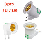 adaptateur prise murale blanc moderne ampoule E27 douille led conversion EU US plug pièces