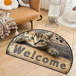 tapis sol antidérapant polyester motif chatons moderne salle bain cuisine extérieur plage