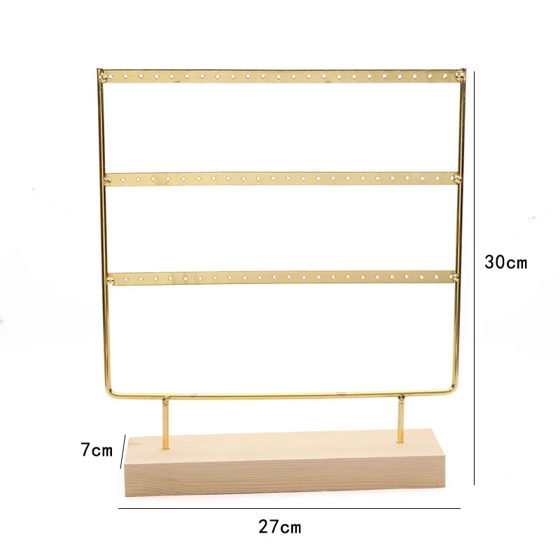 support boucles d'oreilles bois métal or blanc moderne minimaliste clips bijoux présentoirSuspens