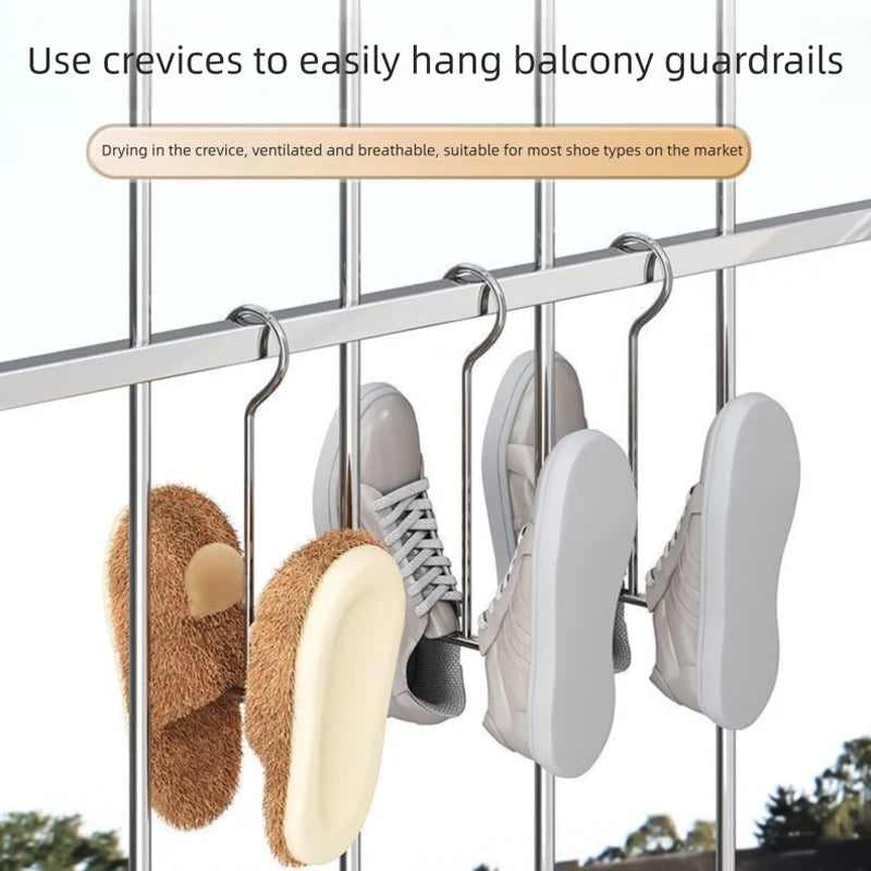 support chaussures blanc gris moderne clips suspendu salle bain entrée balcon