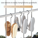 support chaussures blanc gris moderne clips suspendu salle bain entrée balcon