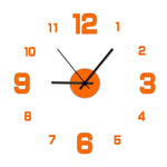 horloge murale moderne aiguille minimaliste noir blanc doré rouge chambre salon decoration