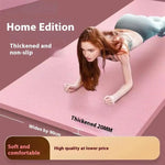 tapis yoga rose noir contemporain 90cm largeur 20mm épais lignes horizontales relief minimaliste