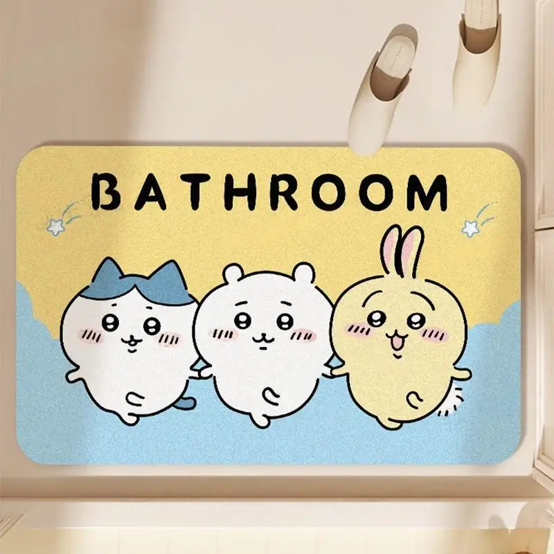 tapis sol antidérapant polyester personnages mignons salle bain cuisine intérieurversible lavage machine main durable