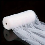 voile mariage blanc soie translucide classique 50m polyestère décoration événement anniversaire