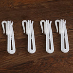 crochets ajustables blancs plats modernes rideaux fenêtres portes plastique sécurité facile