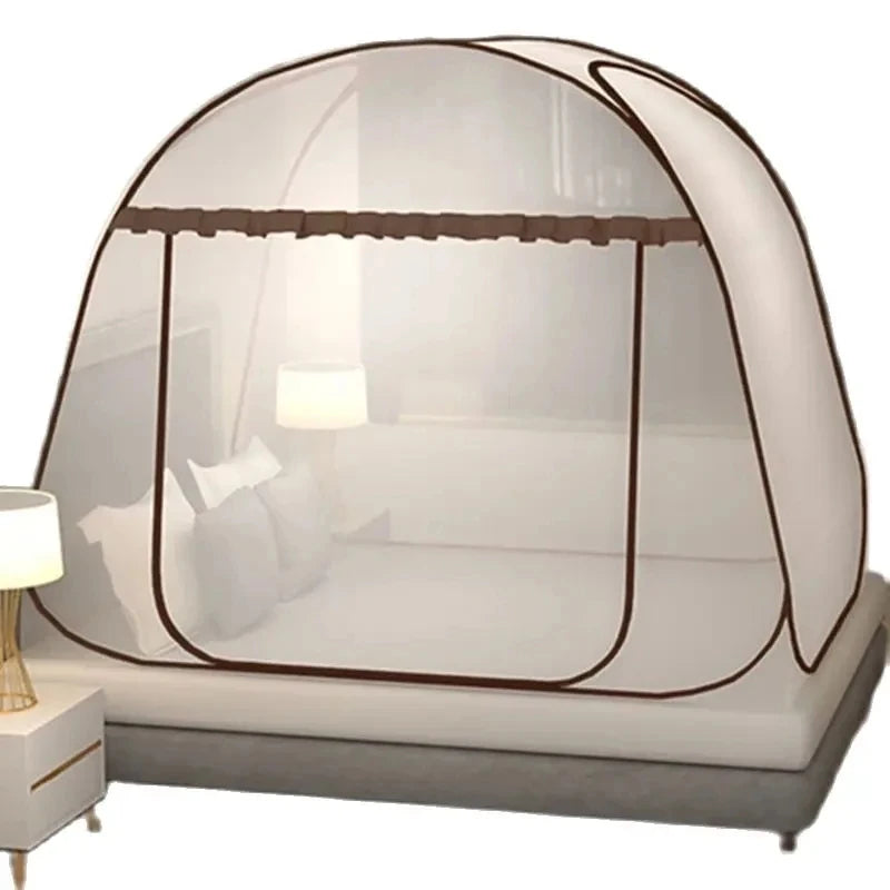 filet lit transparent moderne gris bleu marron maille fine maison extérieur camping voyage