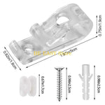 clips transparents vis fixation moderne sans motif tringle rideaux embouts vis