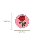 sticker vintage fleurs papillons coeurs blanc rouge enfants décoration scrapbooking fournitures scolaires