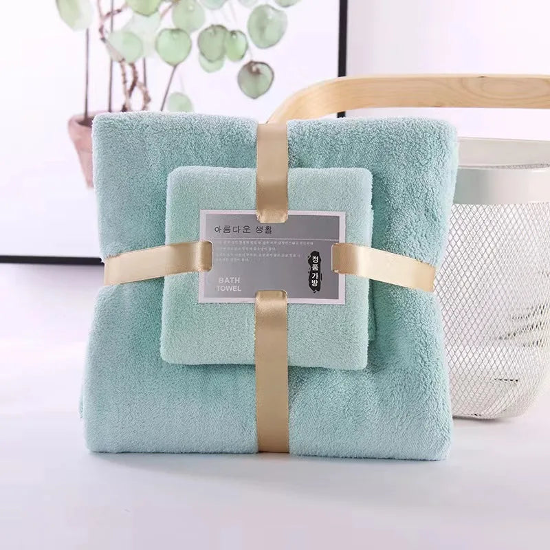 serviette bain douce pelucheuse rose bleu clair moderne 100 polyester lavable rapide absorption 70x140cm