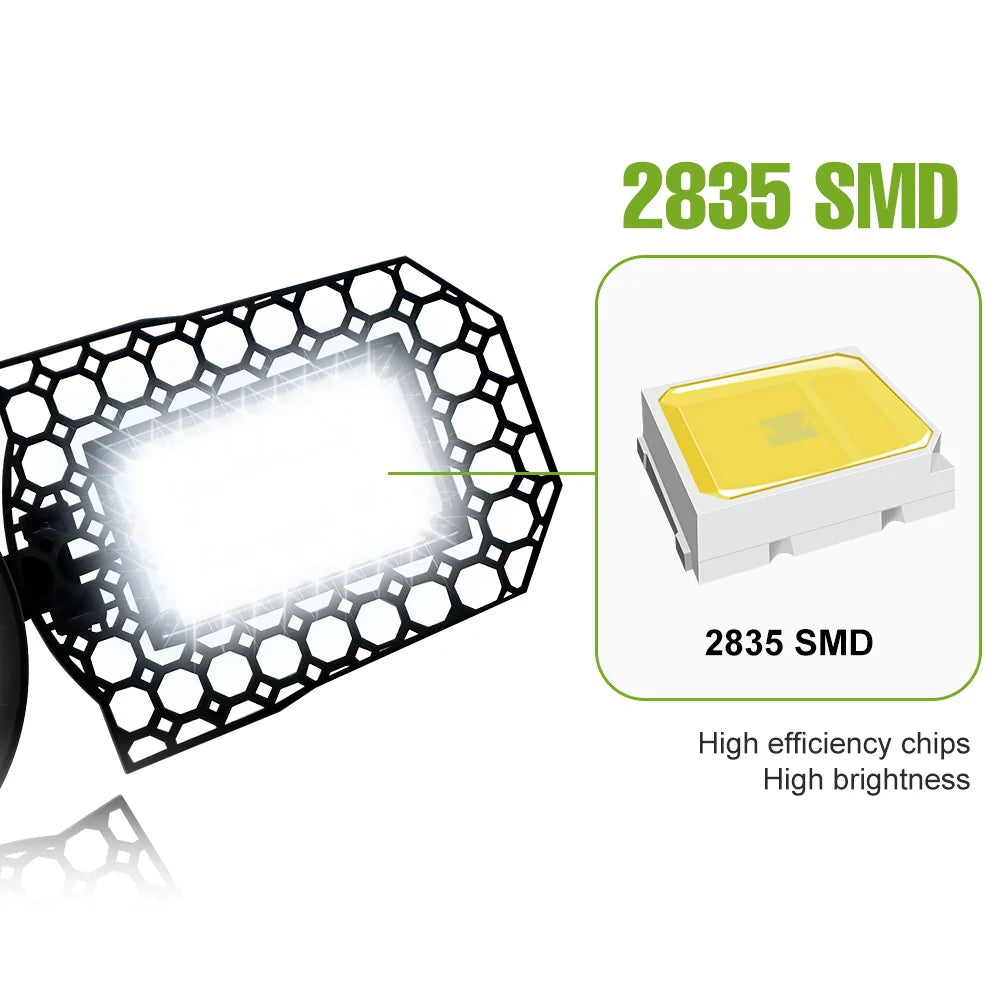 lampe led déformable noire moderne grille perforations 100w 200w 300w e26 e27