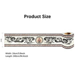 ruban decoratif adhesif blanc motif geometrique 10cm 240cm classique decoration murale impermehable