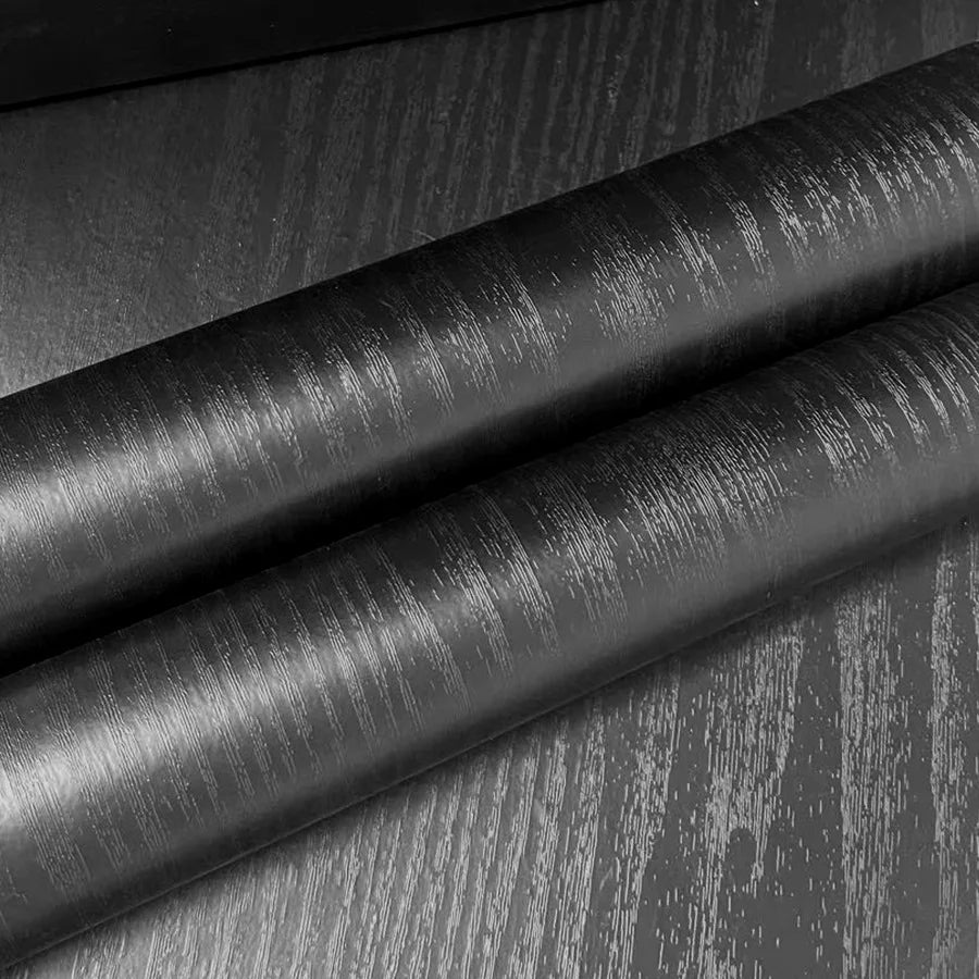 papier peint adhésif aspect bois noir moderne salon chambre commerce