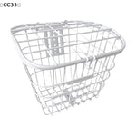 panier vélo noir blanc gris maille métallique moderne clips fixation poignée extra large