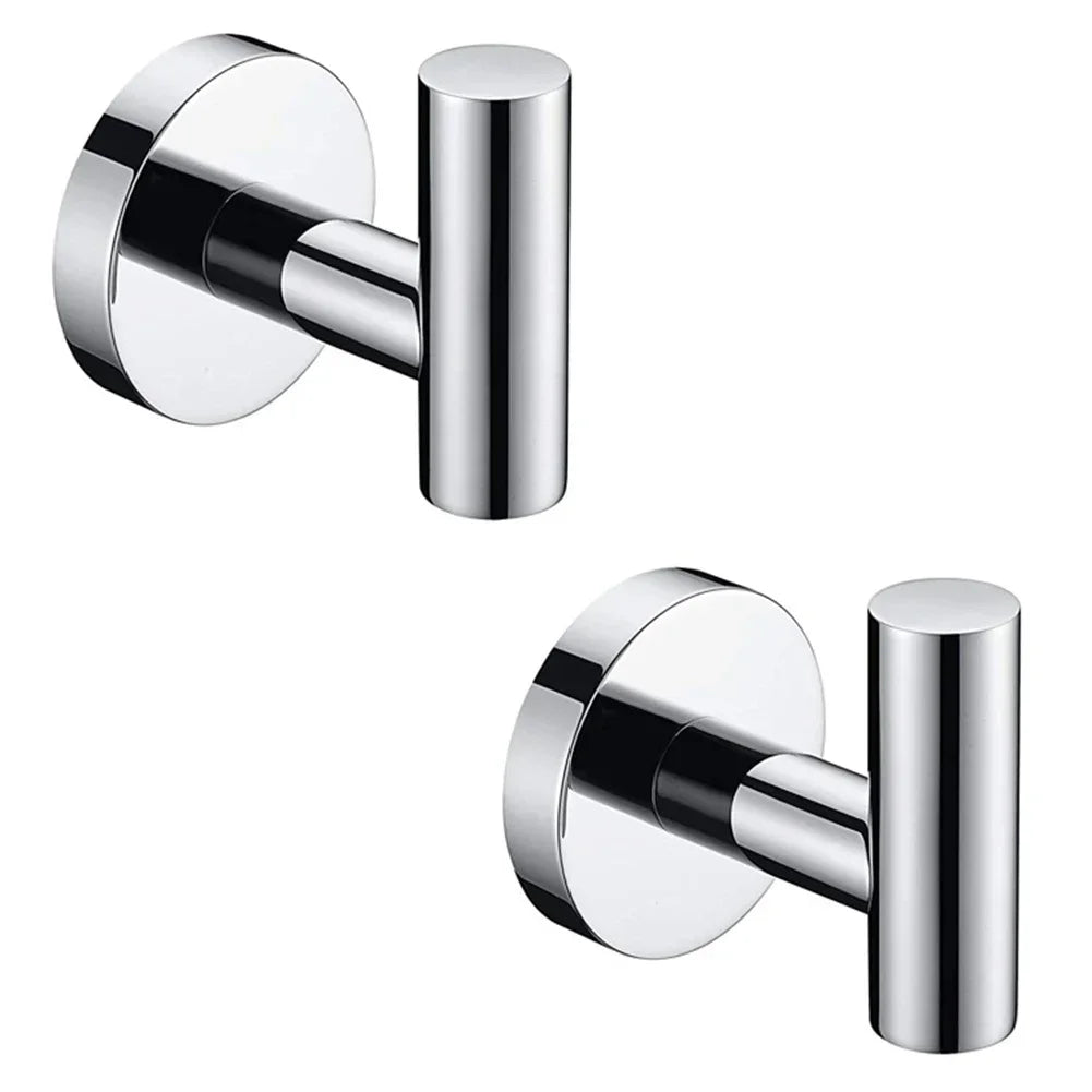 porte serviettes mural acier inoxydable chrome moderne lisse fixé murale sans logo