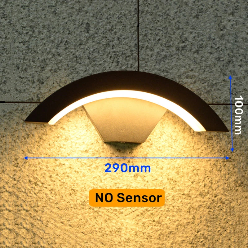 appliques murales led noir doré contemporaines motion sensor 6000k 4000k 3000k étanches ip65