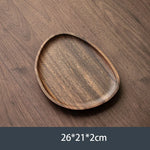 plateau thé bois naturel rustique opaque texture veinée rangement service thé