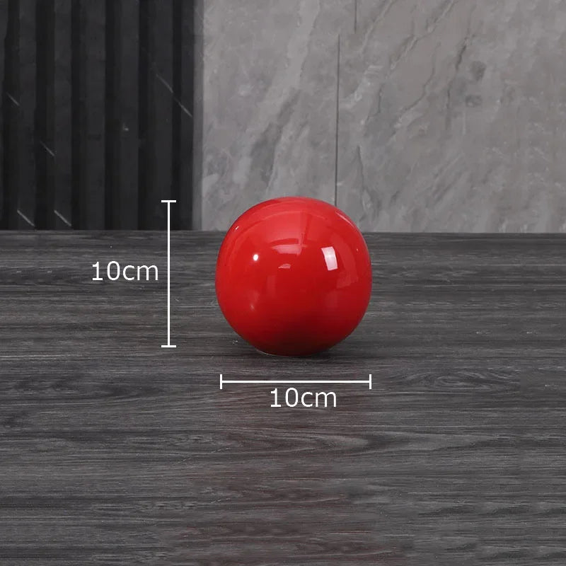 décoration moderne boule céramique rouge bleu jaune uni opaque chambre