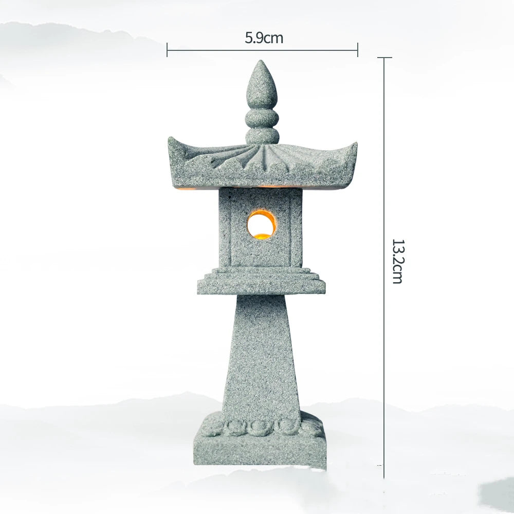 lanterne traditionnelle japonaise pierre naturelle gris opaque jardin zen