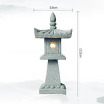 lanterne traditionnelle japonaise pierre naturelle gris opaque jardin zen