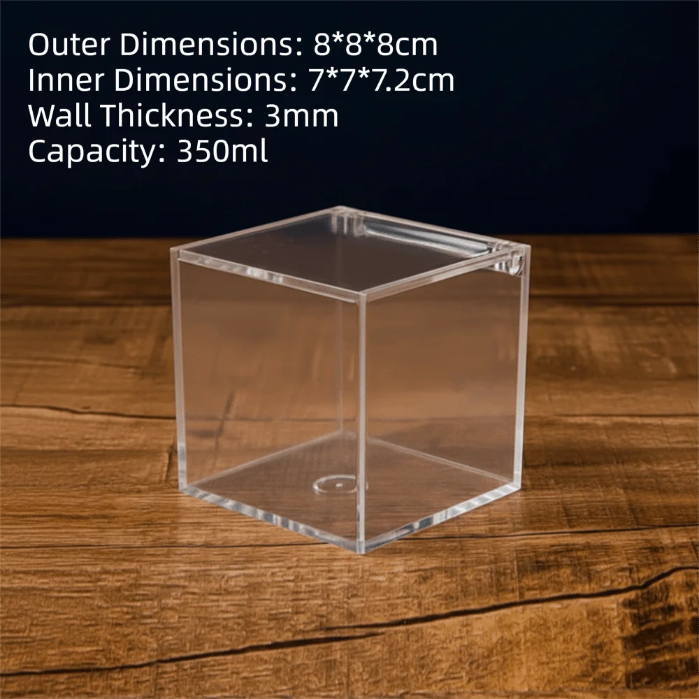boîtes rangement transparentes empilables modernes acrylique sans motif clips fixation divers tailles minimalistes