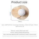 applique murale bois clair texture pierre éclairage led scandinave minimaliste fixée mur chambre coucher