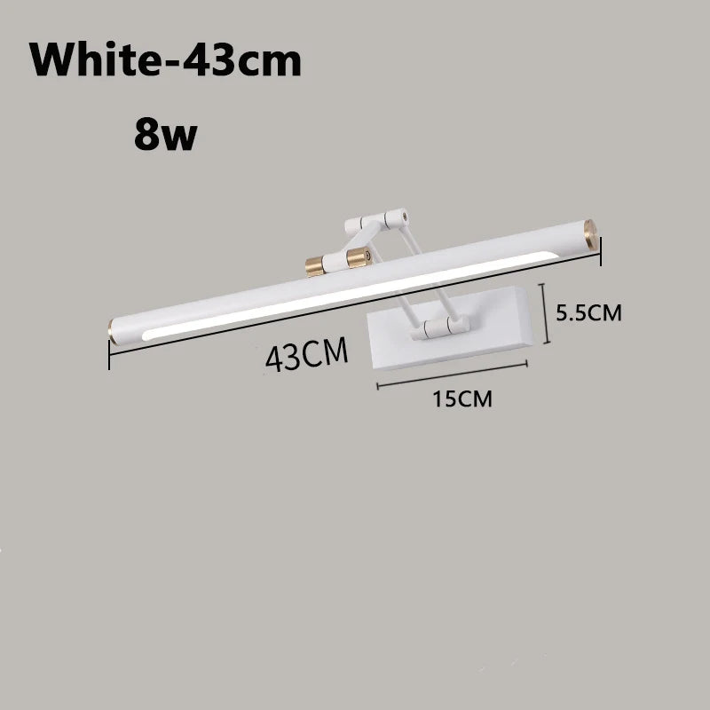lampe maquillage moderne applique murale led blanc noir fixe chambre salon