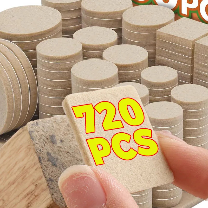 protecteurs meubles adhésifs antirayures feutre doux beige clair sols bois dur pratique utilitaire