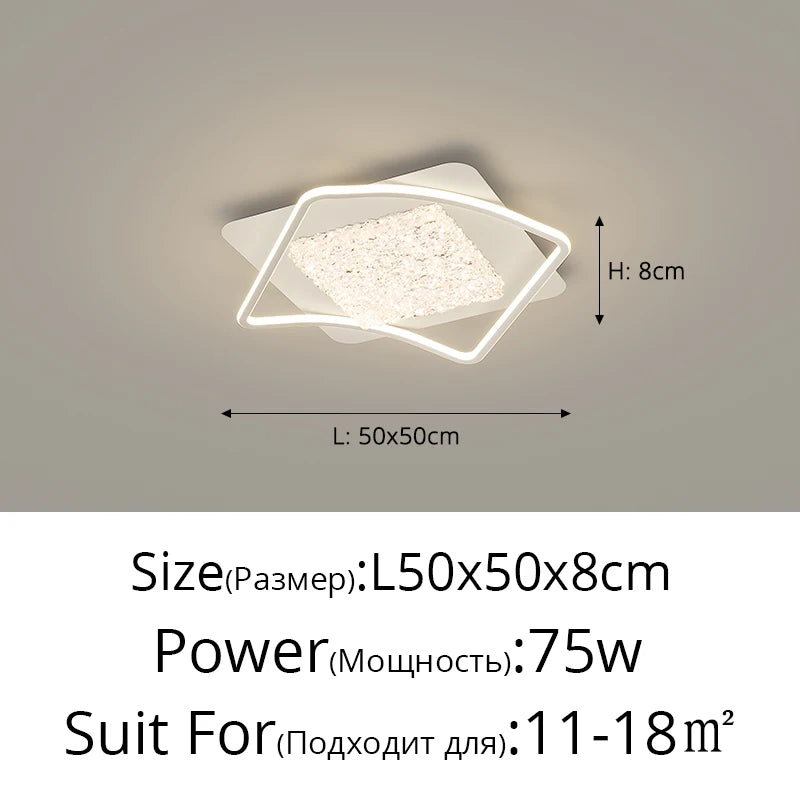 plafonnier moderne blanc doré cristaux effet glace craquelée éclairage led facile haute qualité
