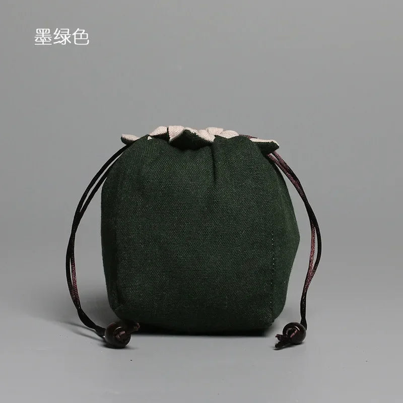 sac thé coton réutilisable bleu gris vert marron beige rouge rose noir imprimé chinois