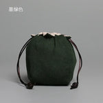 sac thé coton réutilisable bleu gris vert marron beige rouge rose noir imprimé chinois