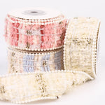 rubans tissés patchwork couleur unie vintage chic cheveux accessoires diy noeuds dorésOpaque