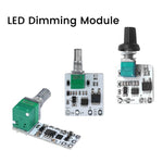 module variateur led réglage luminosité potentiomètre rotatif bouton poussoir industriel électronique fixations connecteurs vis