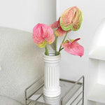 décoration intérieure fleurs artificielles rose verte feuilles modernes minimalistes chambre fête