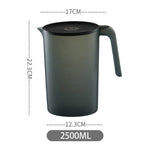 carafe eau plastique 2000ml 2500ml blanc bleu rose verte moderne minimaliste poignée couvercle logo