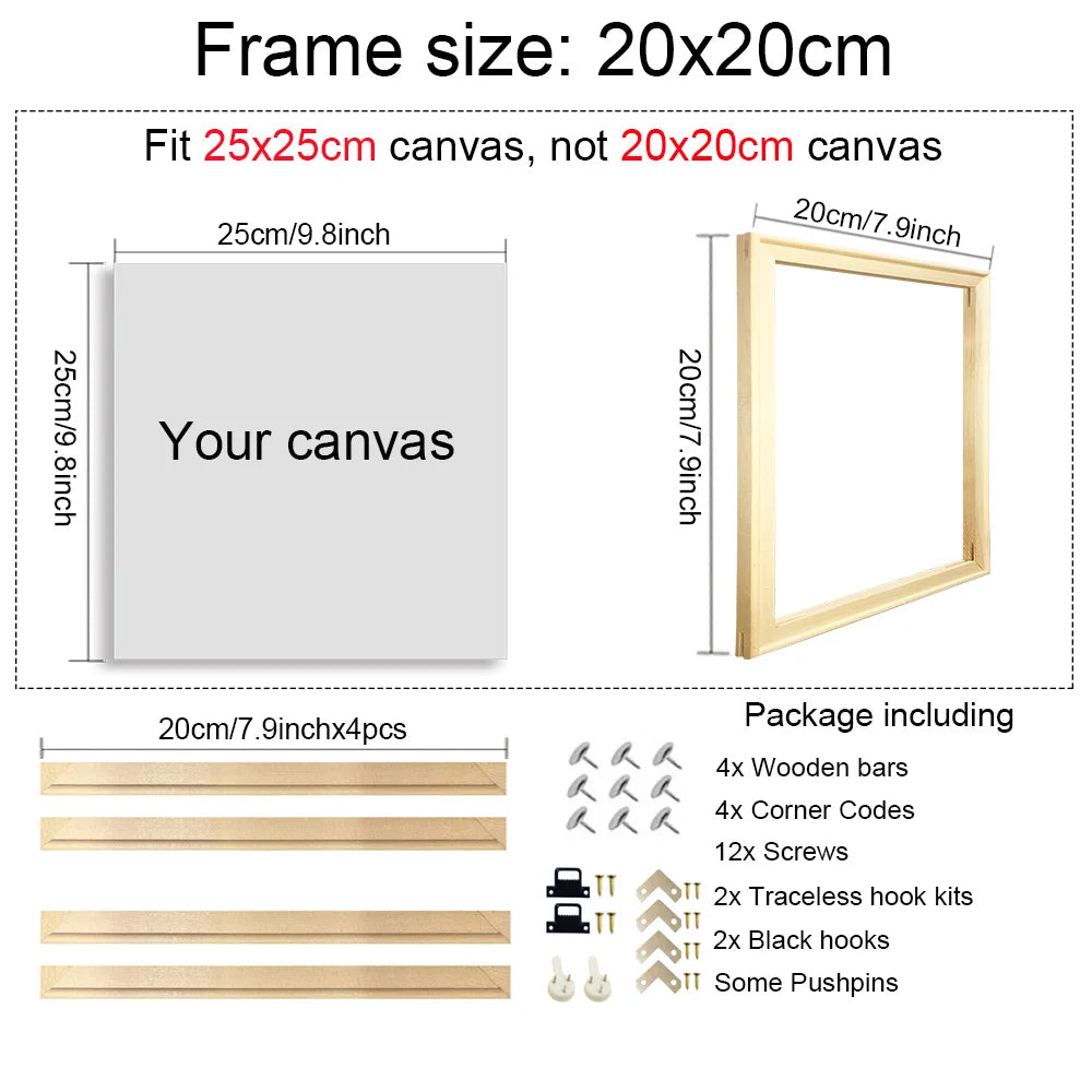 cadres mural bois moderne naturel eyelets toile blanche grandes tailles minimaliste