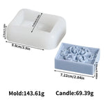 moules savon silicone motifs floraux vintage bleu clair blanc détaillés artisanauxDecorationChocolat