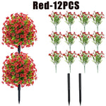 bouquets artificiels violet vert modernes decoration exterieure intérieure 35cm fleurs feuilles
