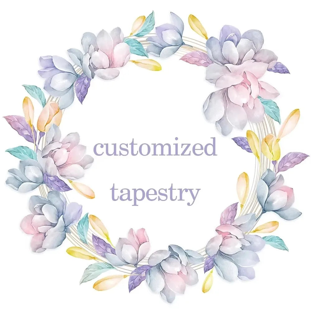 tapisserie murale moderne imprimée fleurs motifs géométriques couleurs vives boho 200x150cm 230x180cm 320x180cm