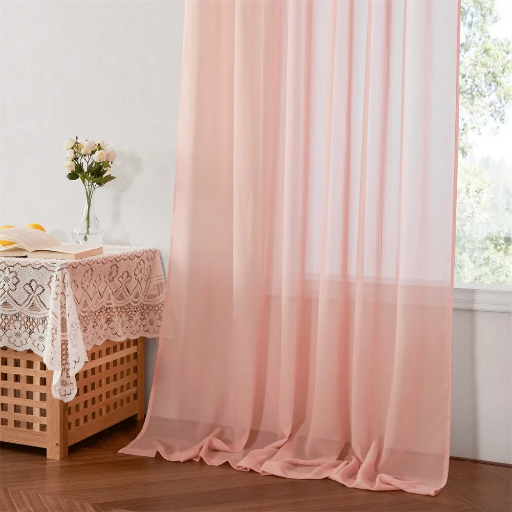 rideau uni rose clair moderne translucide 10ft 300cm 5ft 150cm mariage anniversaire
