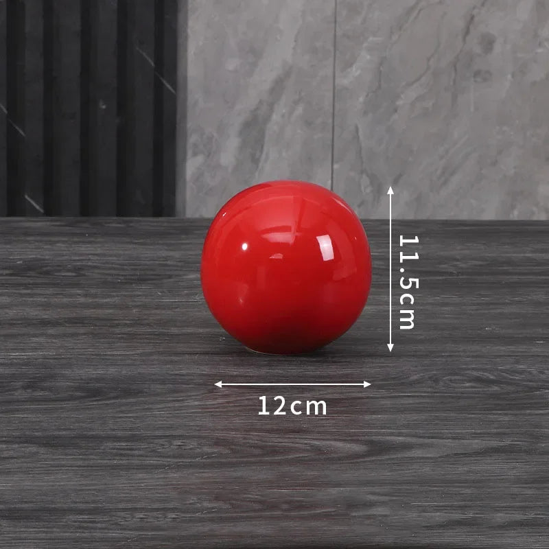décoration moderne boule céramique rouge bleu jaune uni opaque chambre