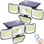 lampes solaires extérieures ip65 détecteur mouvement télécommande autonome noir blanc moderne