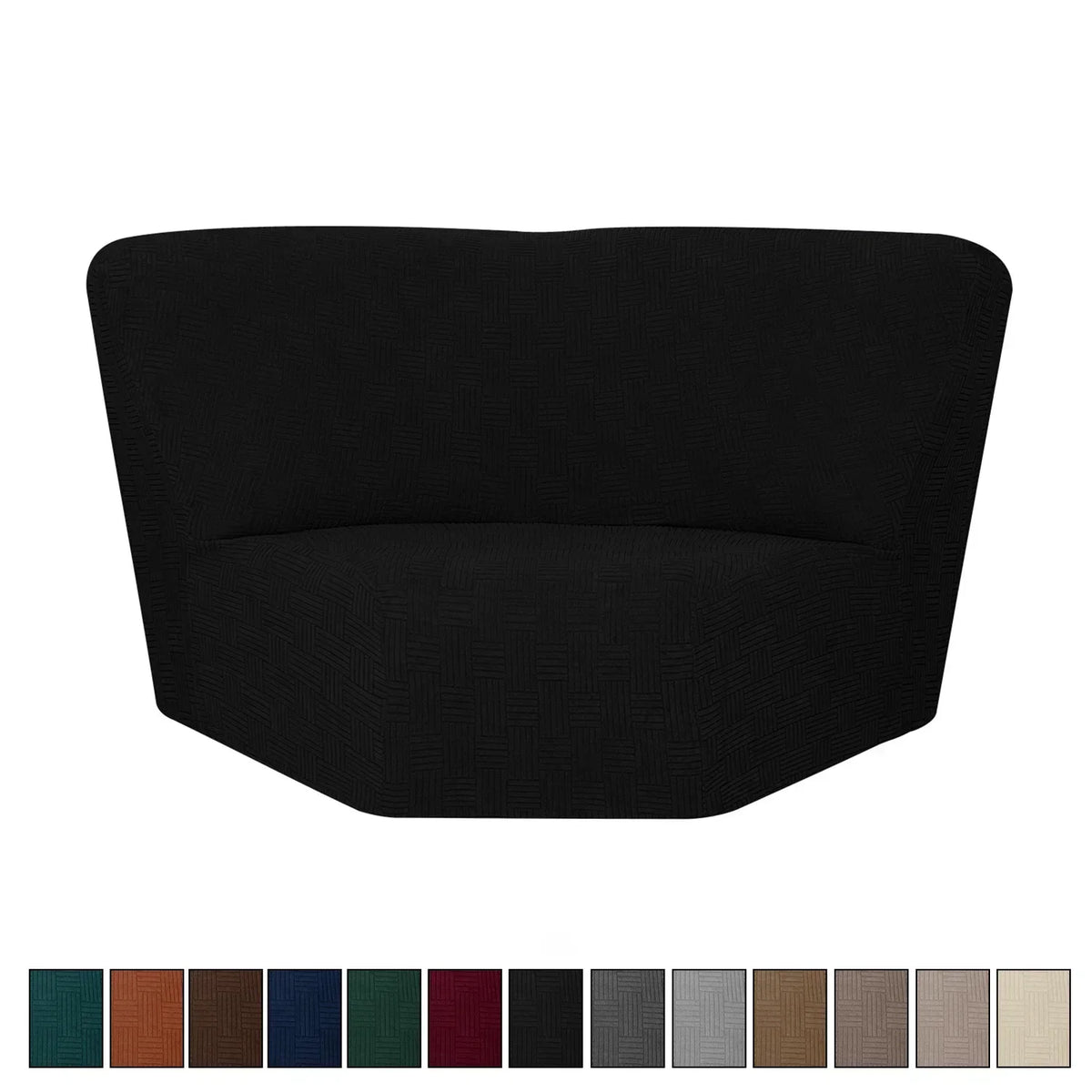 couvre siege angle marron rayures horizontales moderne elastique adhésif polyester jacquard machine linge automne