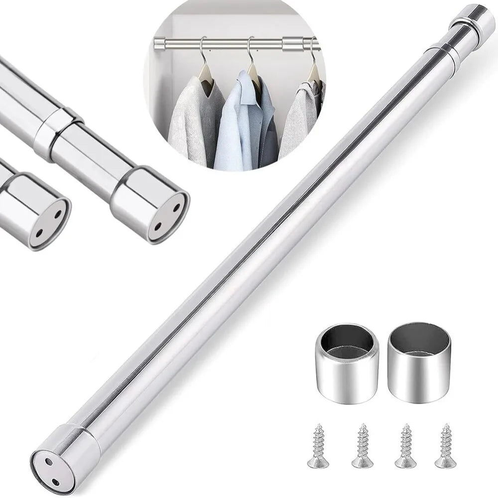 tige rangement extensible moderne argentée lisse réglable vis protection 31cm 51cm 47cm 80cm