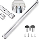 tige rangement extensible moderne argentée lisse réglable vis protection 31cm 51cm 47cm 80cm