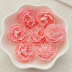 fleurs artificielles rose rouge jaune bleu violet blanches relief décor scrapbooking bricolage artisanat
